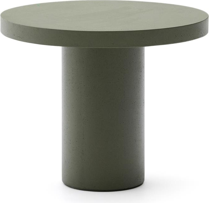 Grøn Udendørs Aiguablava Ø90 Glasfiberbeton Mørke Kave Home Spisebord - 8433840976075
