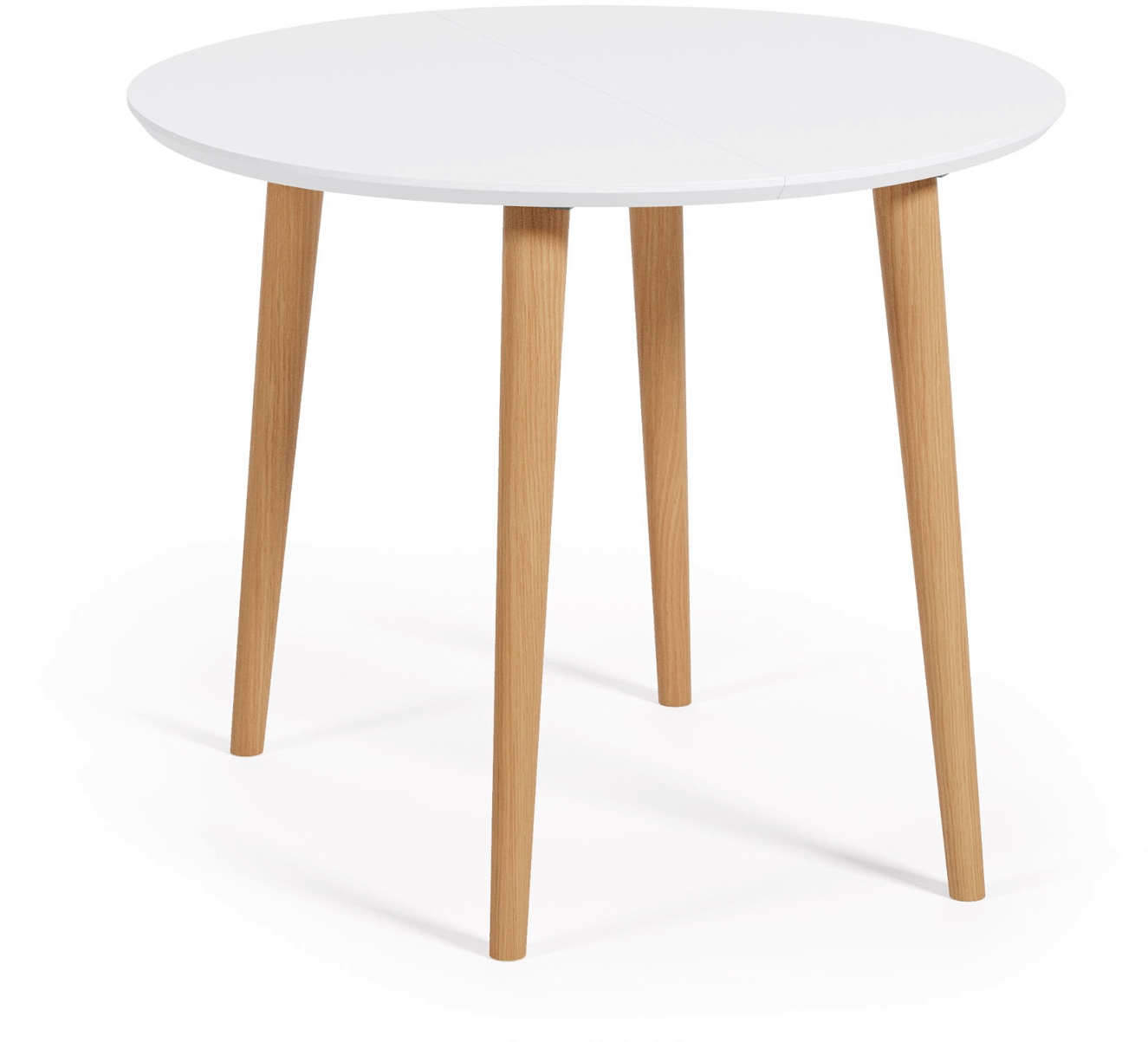 Hvid Med Udtræk Oqui Udvidelsesbord 170x90x74 Mdf Bøgetræ Natur Kave Home Spisebord - 8433840787626