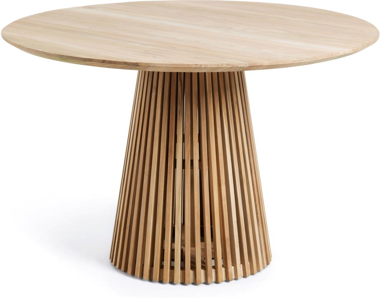 Natur Rundt Jeanette Massiv Teak Ø120 Til Udestue Terrasse Kave Home Spisebord - 8433840458366