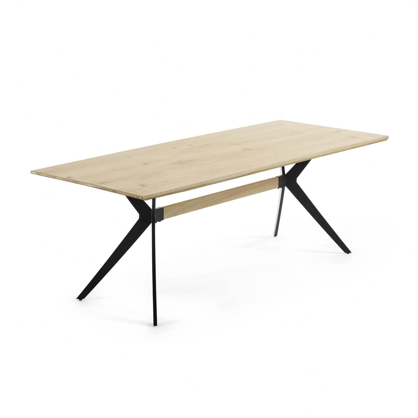 Hvidt Plankebord Amelie med Sort Metalstel - Kave Home