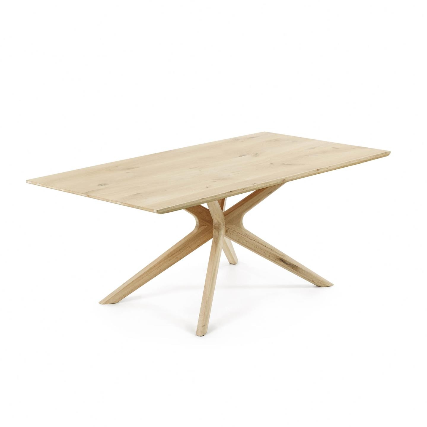 Hvid Normande Plankebord Massivt Egetræ Med Finish 180x90x76 Til Personer Kave Home Spisebord - 8433840514147