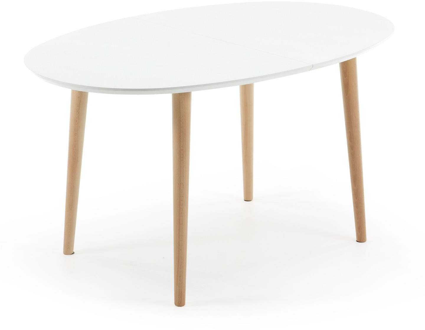 Hvid Med Udtræk Oqui Natur 140x90 Til Personer Kave Home Spisebord - 8433840225449