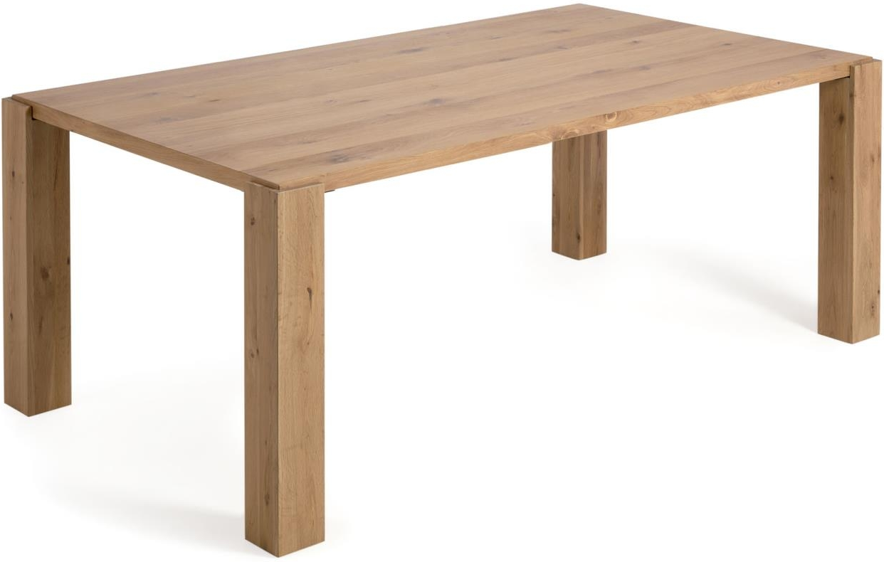 Natur Spisestuebord Deyanira Massivt Egetræ 200x100 Rustikt Kolonialt Kave Home Spisebord - 8433840719863