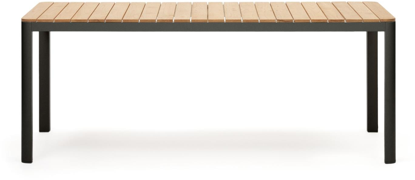 Sort/Natur Udendørs Bona Aluminium & Teak 200100 Sort Natur Til Personer Kave Home Spisebord - 8433840812014