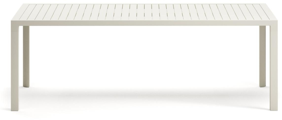 Hvid Udendørs Culip Terrassebord T Aluminium 220x100x75 Moderne Nordisk Kave Home Spisebord - 8433840813387