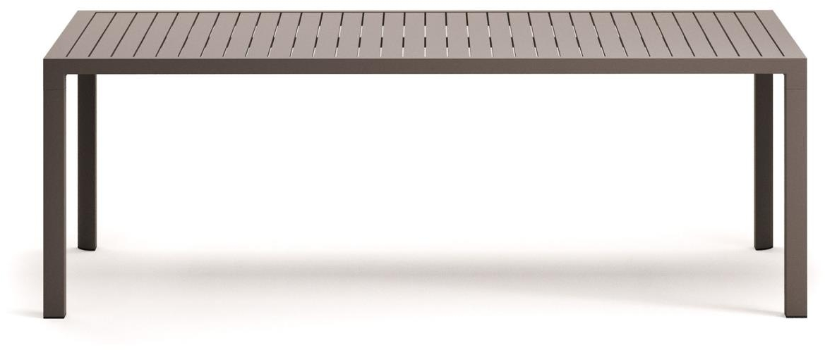 Brun Udendørs Culip Aluminiumsbord H75 B100 L220 Med Plastfødder Kave Home Spisebord - 8433840813356