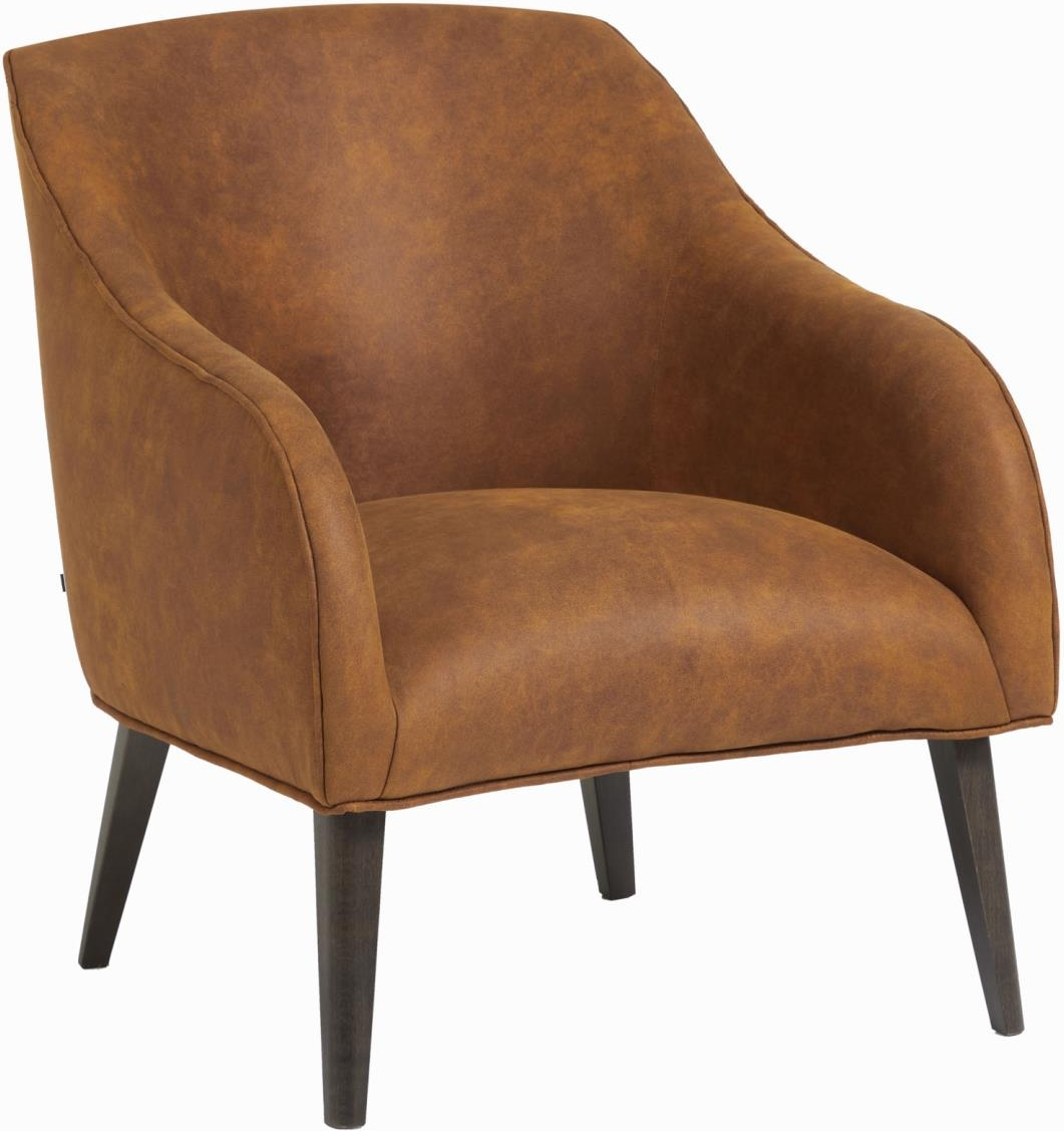 Sort Bobly Brun Vegansk Læder Loungestol H80xb65xl75 Kave Home Lænestol - 8433840656038
