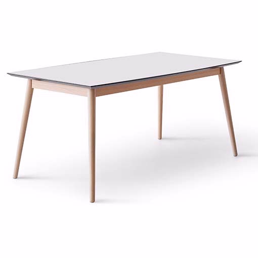 Elegant Hvidt Meza By Hammel Spisebord 165 cm med Egetræsbene