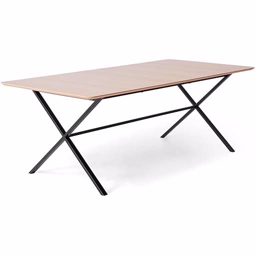 Sort Meza Hammel Rounded 210 100 Finr Krydsstel Meza By Hammel Spisebord