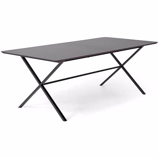 Sort Meza Hammel Rounded 210 100 Grafit Krydsstel Meza By Hammel Spisebord