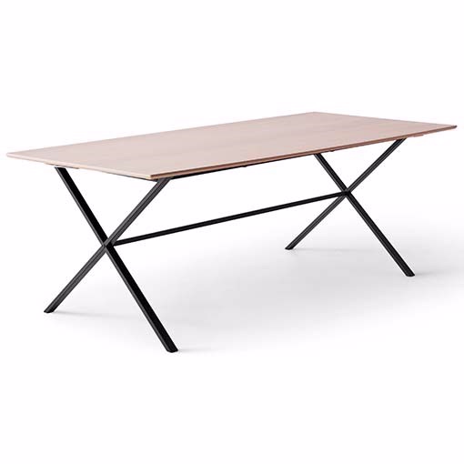 Elegant Meza By Hammel Spisebord med Krydsstel - Sort & Hvid