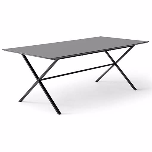 Elegant spisebord 210x100 cm - Grafit Krydsstel tilbud!