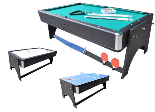 4i1 Multibord med Pool, Airhockey & Bordtennis – Nyhed!