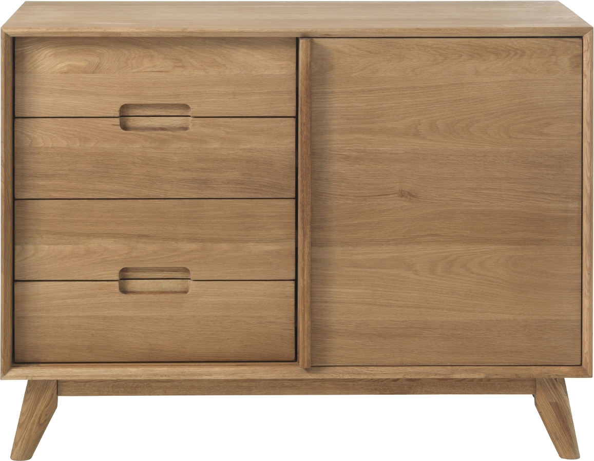 Natur Sideboard Rho Egetræ Opbevaring H80 B108 D45 Nordique Design Skænk - 5704745061511