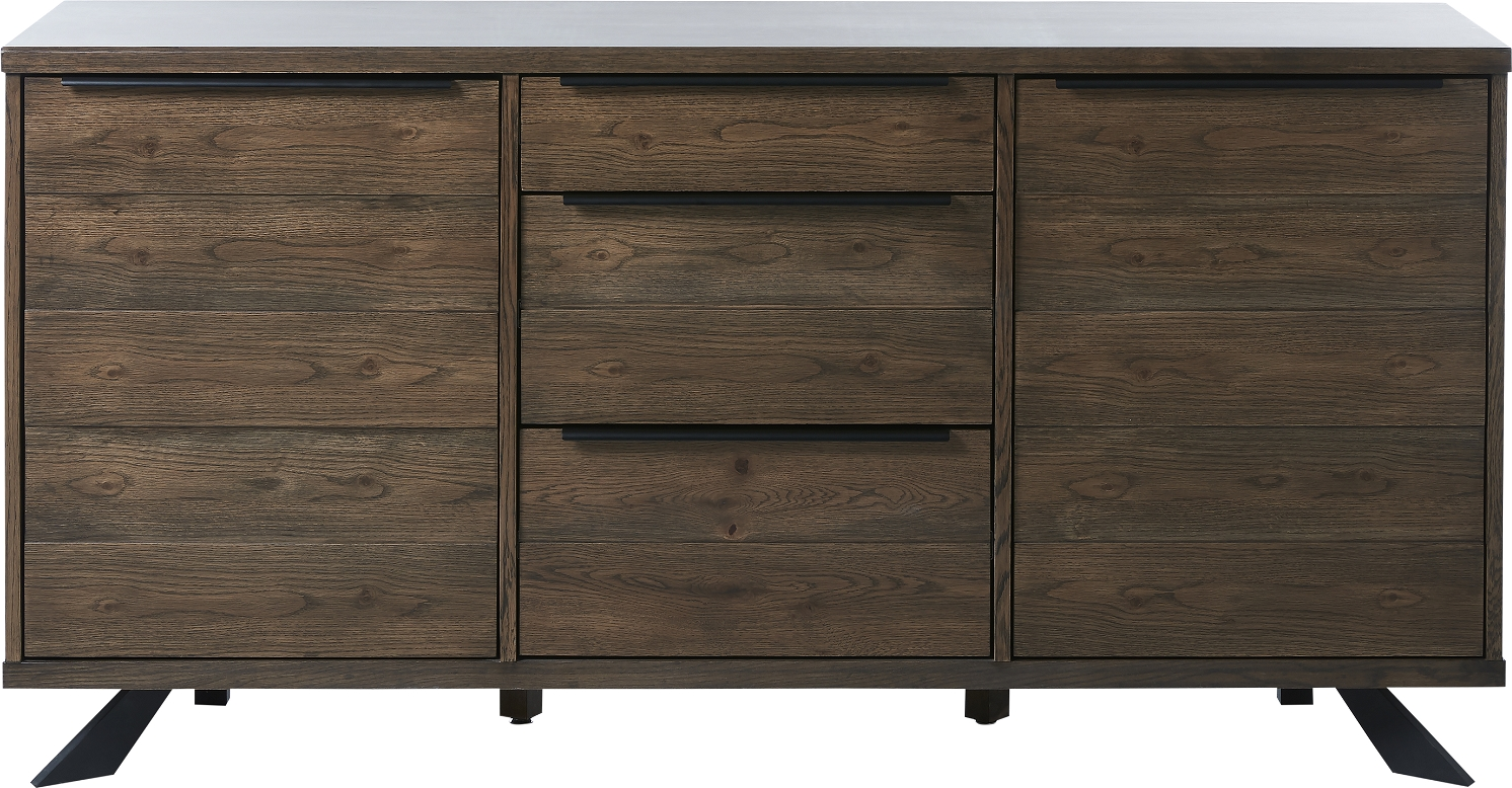 Smoked Arno Opbevarings Røget Egefiner & Sorte Metalben H8545170 Nordique Design Skænk - 5704745085272
