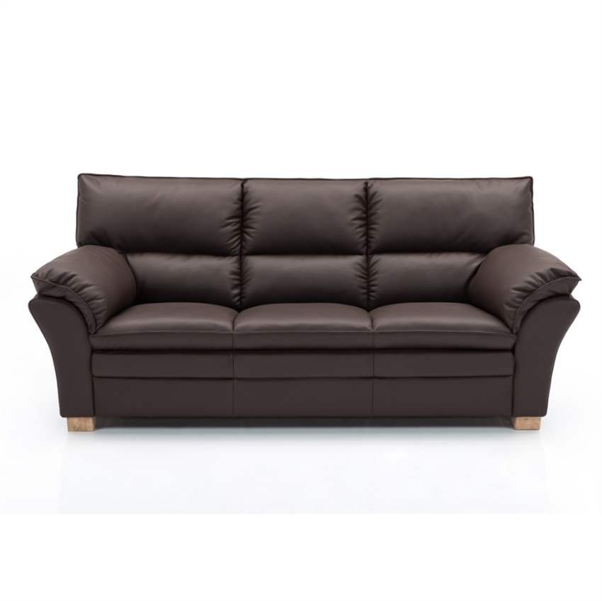 Palma Personers Mørkebrun Semi Spalt Læder Ubehandlet Egetræ Hjort Knudsen Sofa