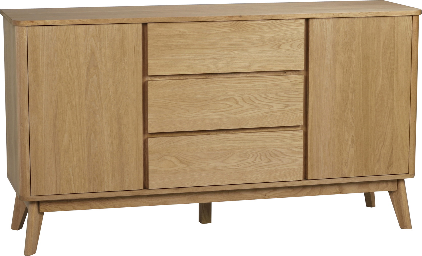Eg Yumi Lakeret Etræ Skandinavisk Design Med Skuffer & Softlukning 84152 Rowico Skænk - 7340126516140