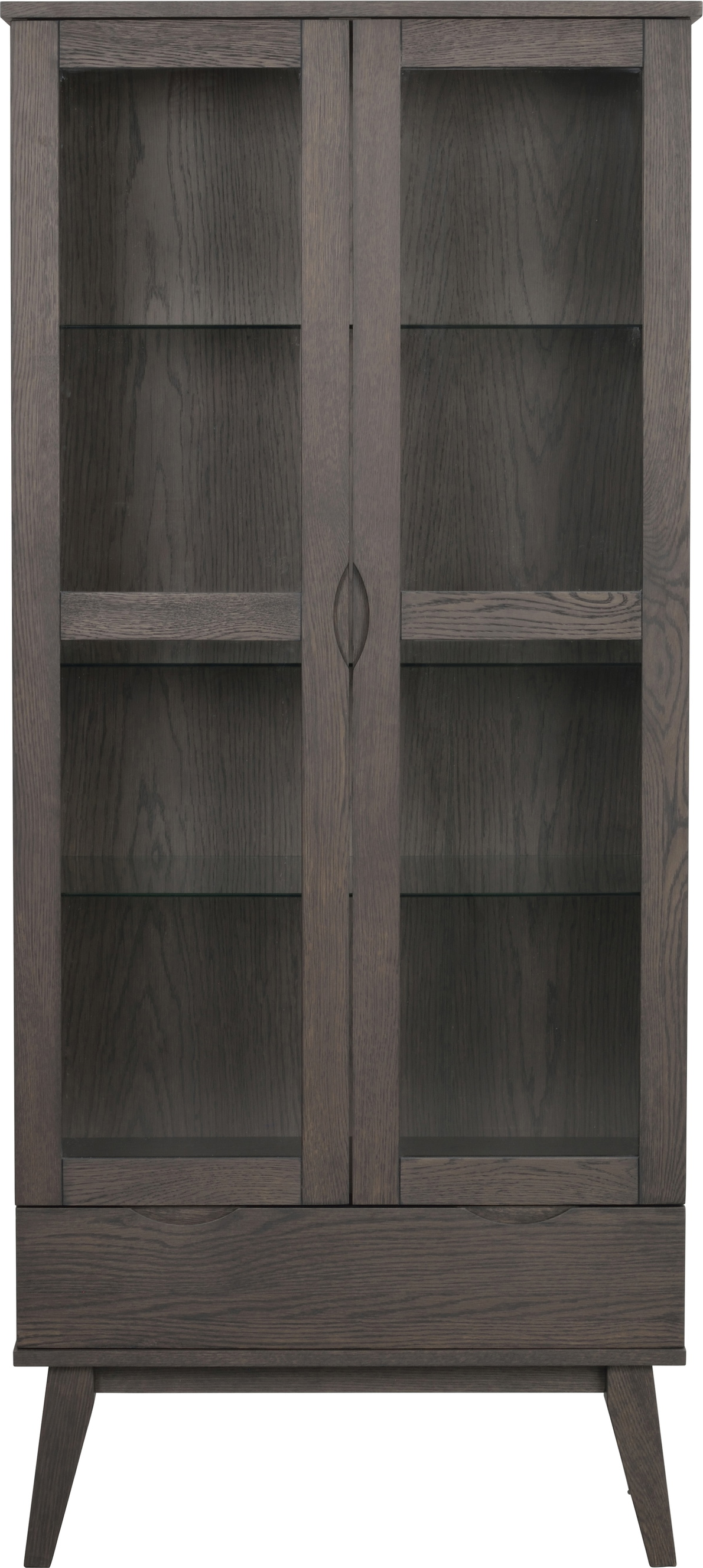 Mørkebrun Filippa Egetræ Glas H185b82d40 Rowico Vitrineskab - 7340126559802