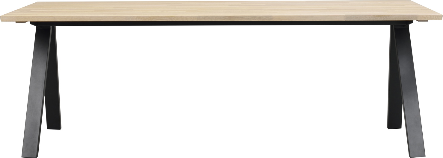 Moderne Hvid Carradale Spisebord med Sorte Metalben