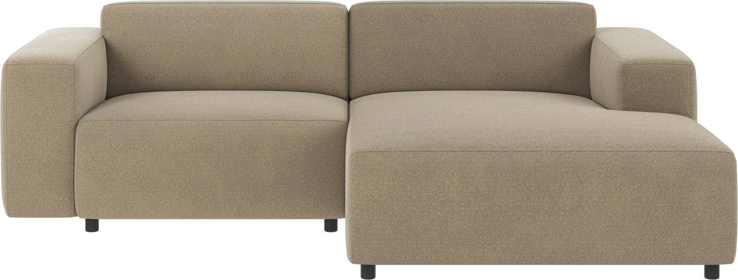 Mørk Beige 3-Personers Chaiselongsofa - Skandinavisk Design