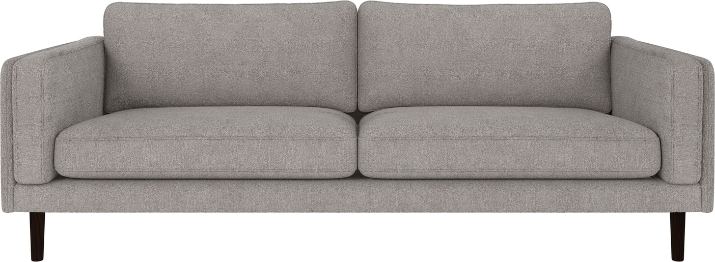 Elegant 3-personers sofa i lysegrå stof - Skandinavisk design