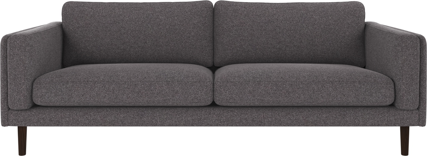 Mørkegrå/brun Personers Braden Mørkegrå Polyester Brenda Med Lakerede Egetræsben 21678 Rowico Sofa - 7340126572160