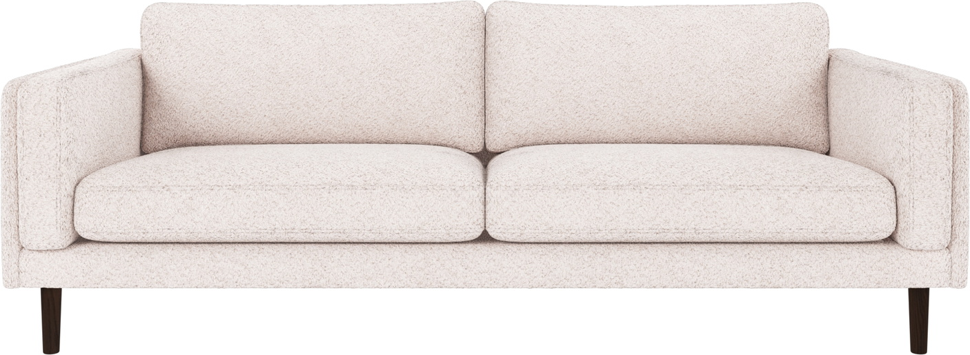 Hvid 3-personers sofa med egetræsben - Nordisk design