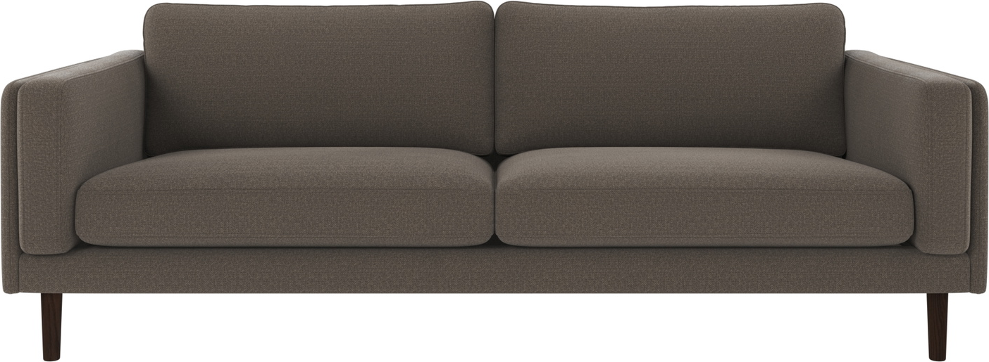 Elegant 3-personers sofa i mellemgråbrun fra Rowico