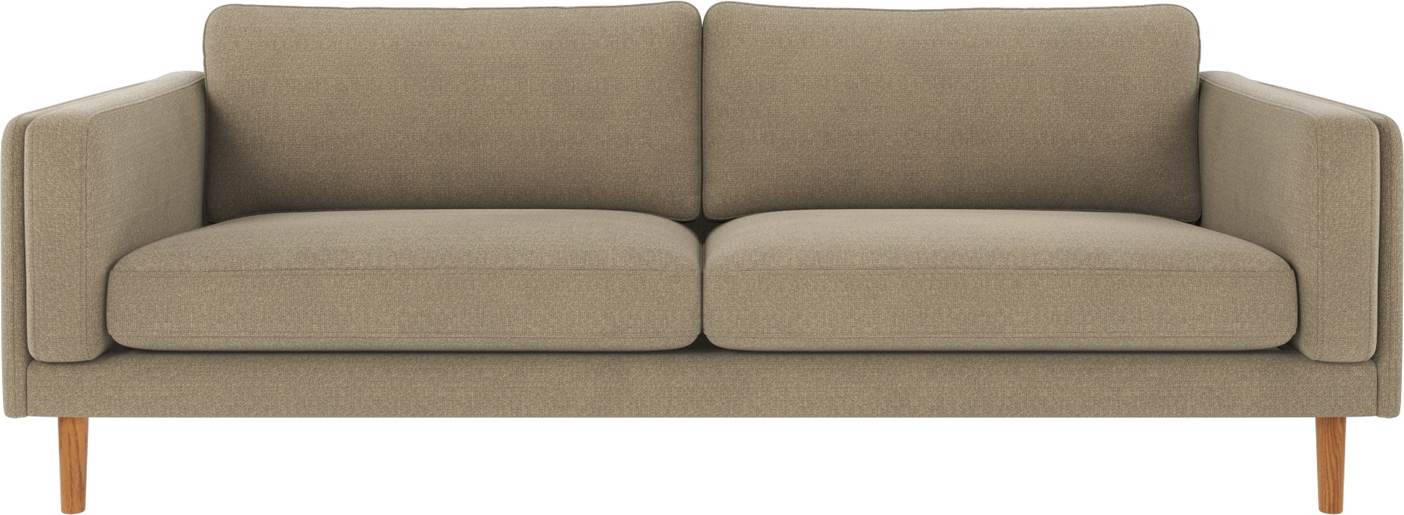 Mørk Beige/eg Personers Braden Rita 109 Mørk Beige Med Egetræsben Rowico Sofa - 7340126587850