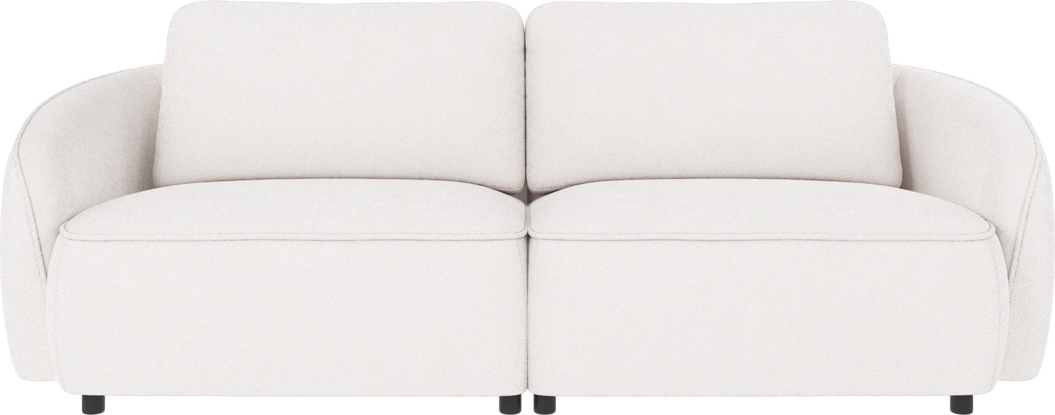 Moderne 3-personers sofa i hvidt Bobby polyester