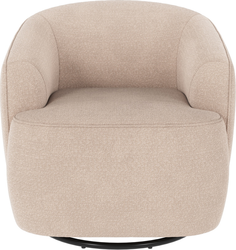 Lysebeige Loungestol Dermot Rita Med 360 Drej Vippefunktion Ergonomisk Slidstærk Polyester Dansk Design Rowico Lænestol - 7340126590416