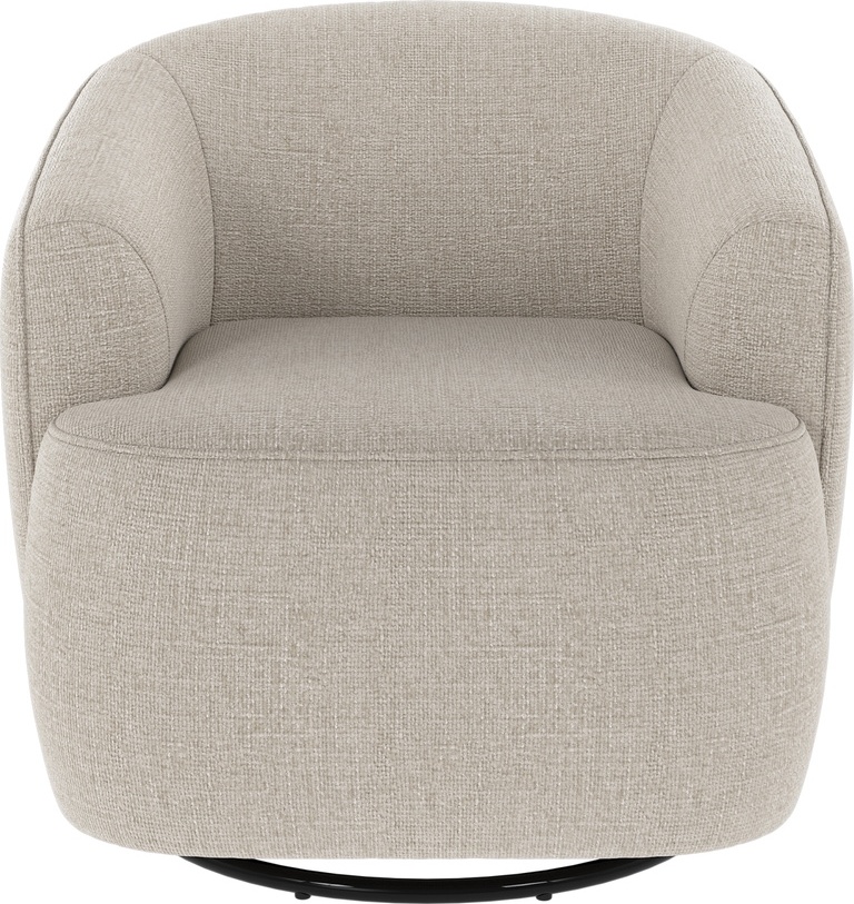 Lysegrå Loungestol Dermot Polyester Med 360 Vugge Drejefunktion Rowico Lænestol - 7340126590560