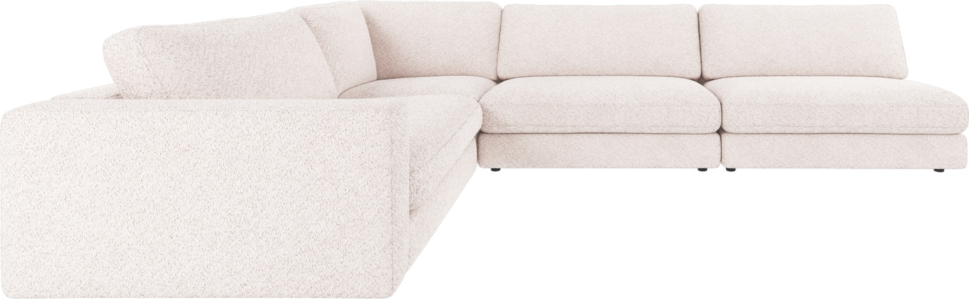 Stilfuld Hvid Hjørnesofa Duncan i 100% Polyester