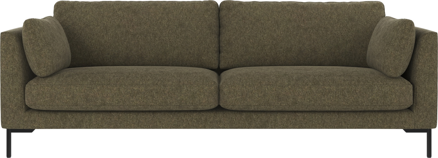 Grøn Corwin 3-personers sofa med sorte metalben fra Rowico