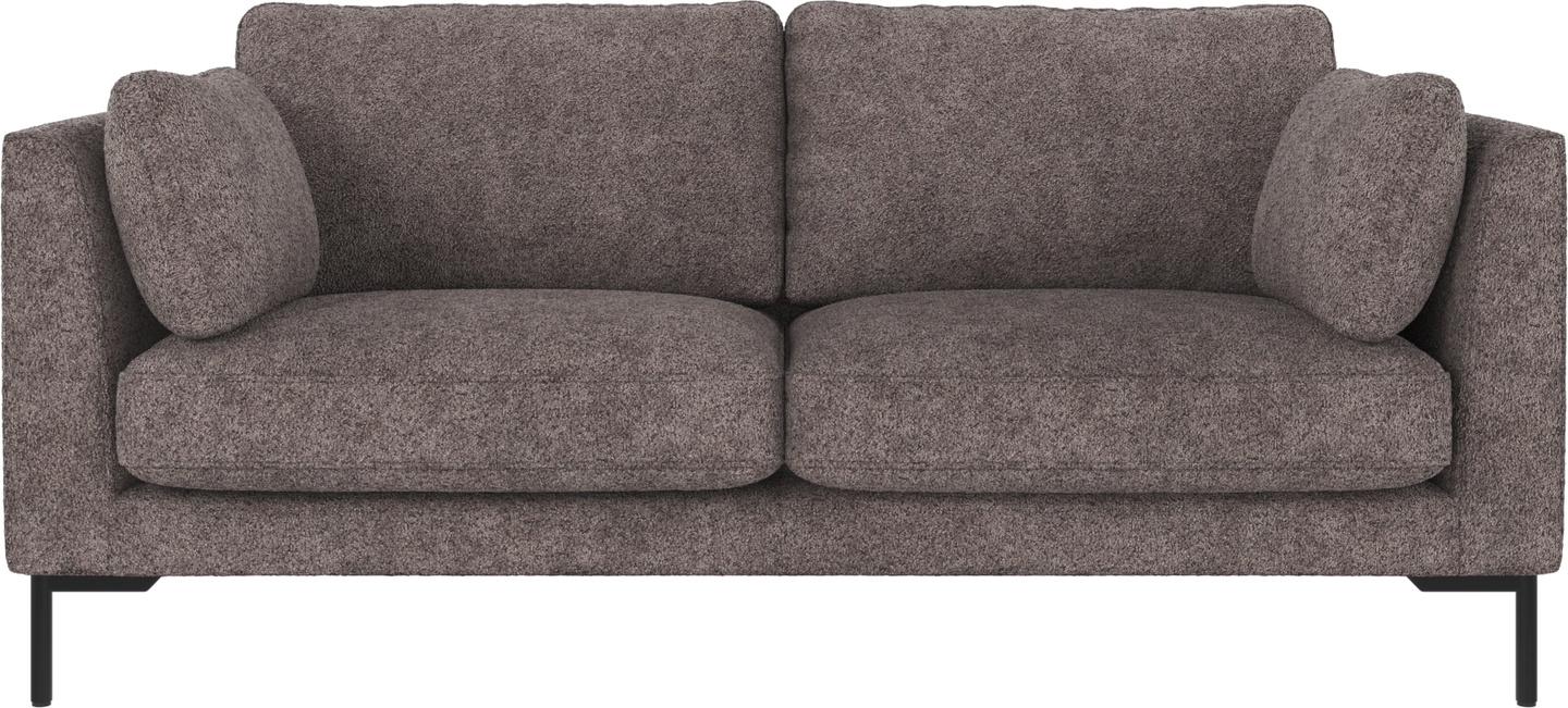Corwin 2-personers sofa i mørkegrå med sorte ben
