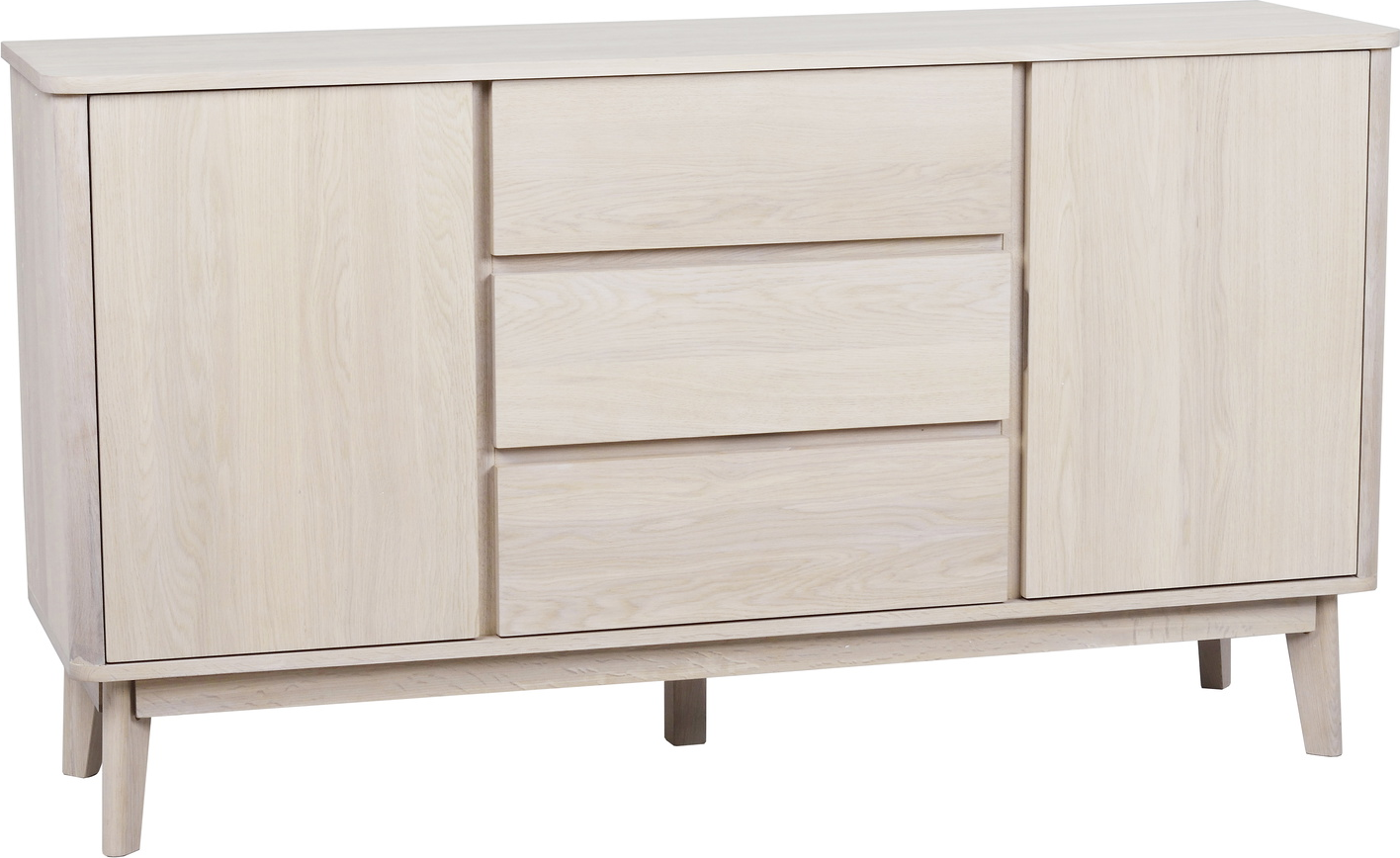 Hvid Yumi Nordisk Retro Kalket Egetræsfiner H84b152d42 Soft Close Rowico Skænk - 7340126518007