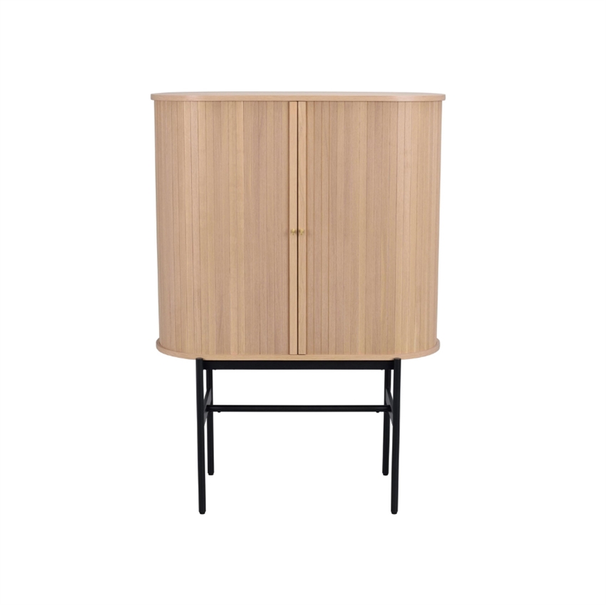 Elegant Hvid Haddington Skab med Messingknopper - Tilbud!