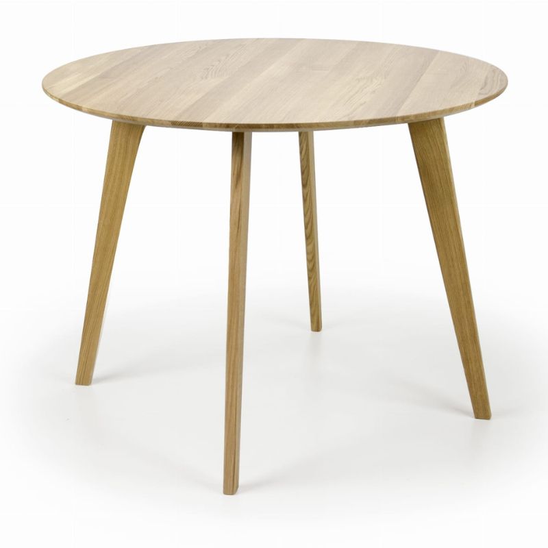 Elegant Rundt Spisebord i Olieret Egetræ Ø100 cm