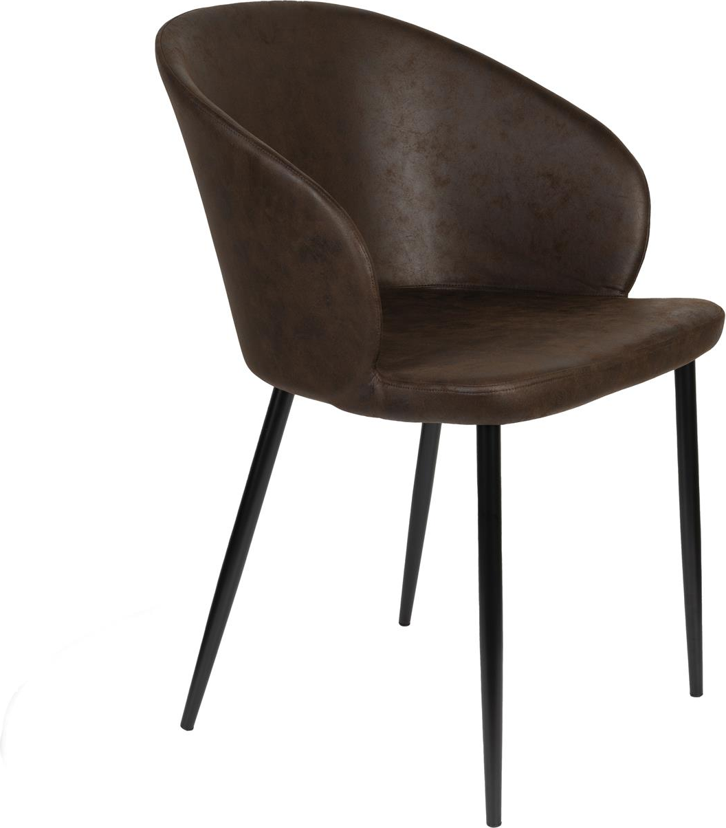Hvid Spisebordsstol Hadid Antracit Polyesterstof Jernstel Ergonomisk Design Studio White Spisestol - 8718548073845