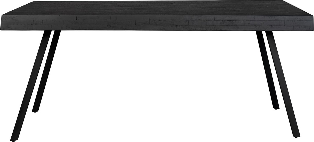 Hvid Suri 200x90 Lakeret Teaktræ Med Sorte Metalben Studio White Spisebord - 8718548060104