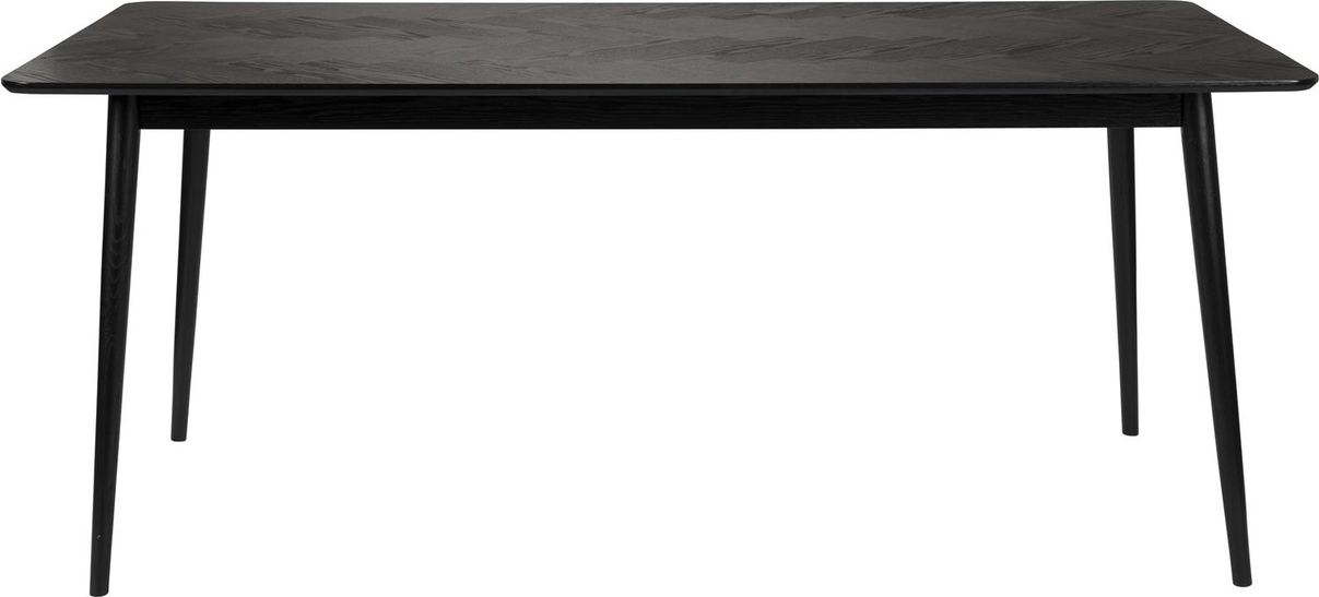 Sort Fabio Egetræsfiner 180x90x75 Moderne Skandinavisk Design Studio White Spisebord - 8718548069442