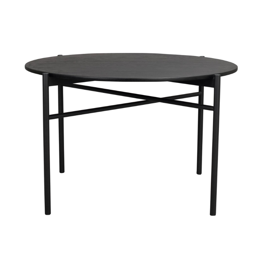 Elegant rundt sort spisebord fra Rowico Skye Ø126 cm