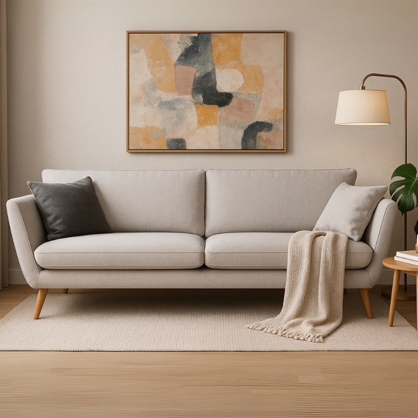 Egelykke 2-Personers Sofa i Lysegrå Stof fra Nordly