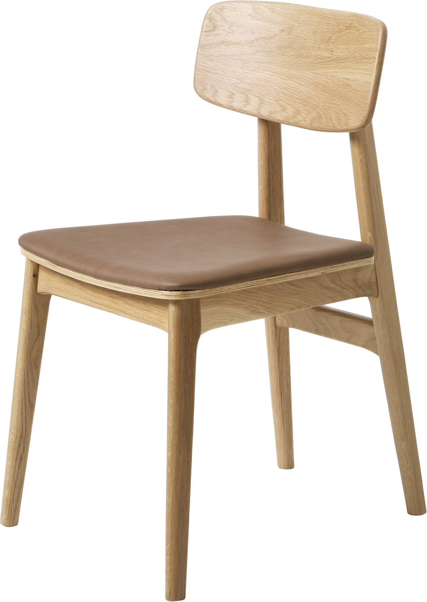Tan/Natur Spisebordsstol Livo Tan Natur Egetræ Med Vintage Polstring H82xb46xd55 Nordique Design Spisestol - 5704745131047