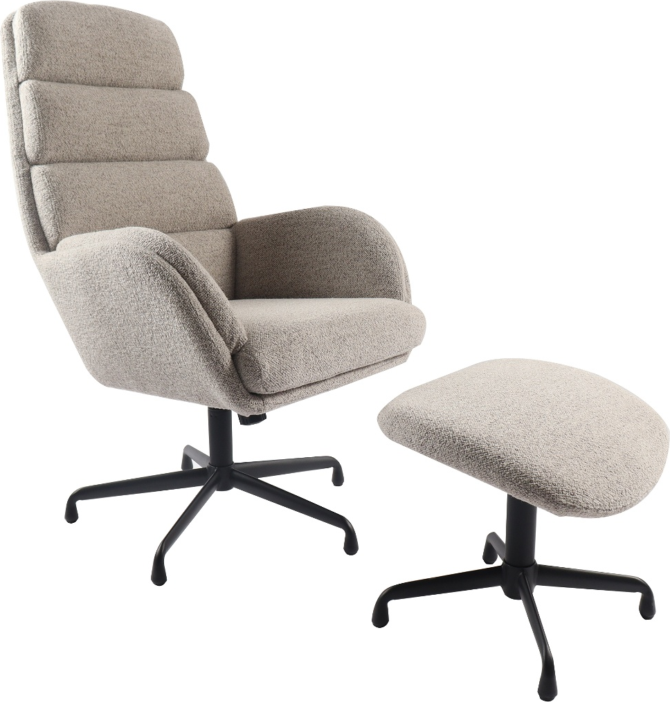 Sort Sifton Taupe Boucl H110b70d76 Fsc Metalstel Nordique Design Lænestol - 5704745135731