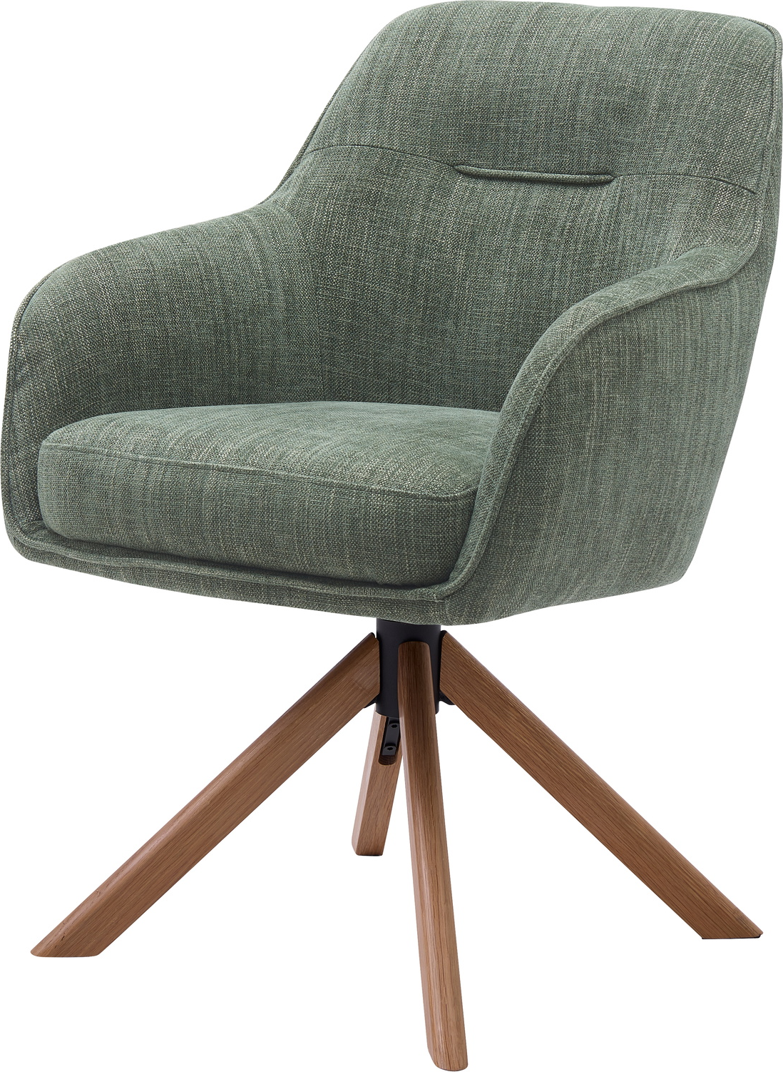 Grøn Spisebordsstol Med Armlæn Avola Skov Polyester Egetræ H87xb59xd65 Nordique Design Spisestol - 5704745182506