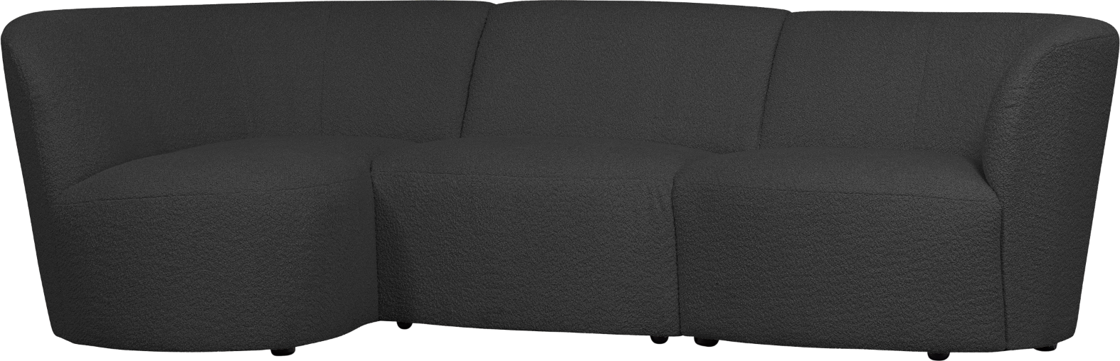 Mørkegrå 3-personers Chaiselong Sofa fra WOOOD - Stilfuld komfort