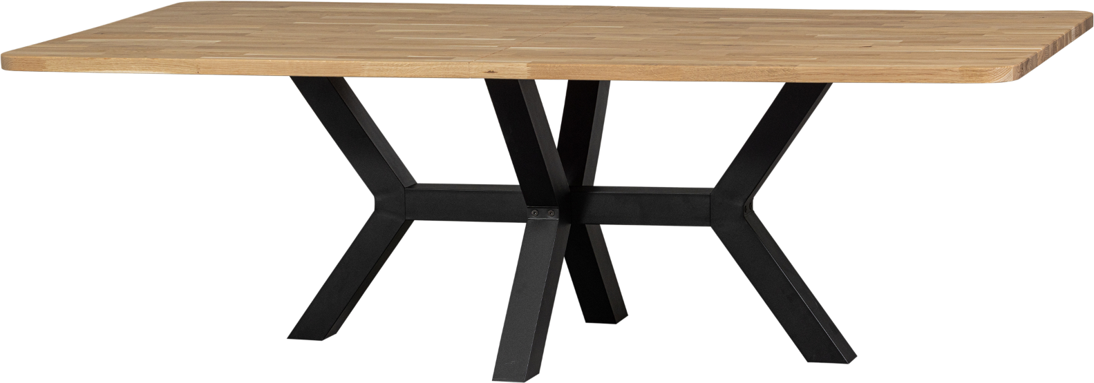 Natur Rektangulært Tablo 240x100 Fsc Egetræ Med Zeeland Understel Woood Spisebord - 8714713185023
