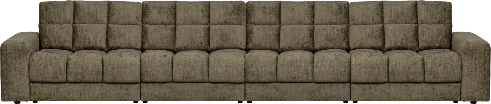 Elegant Grøn Velour Sofa til 4 Personer – Second Date