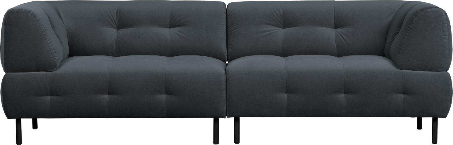 Lloyd 4-personers Sofa i Mørkegrå Fløjl - Elegant Design
